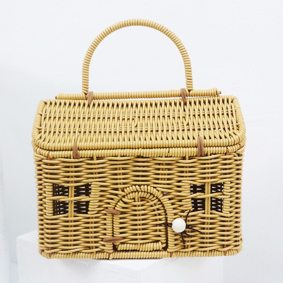 Wedding supplies rattan gift box wedding bridesmaid souvenir birthday gift box children's handbag