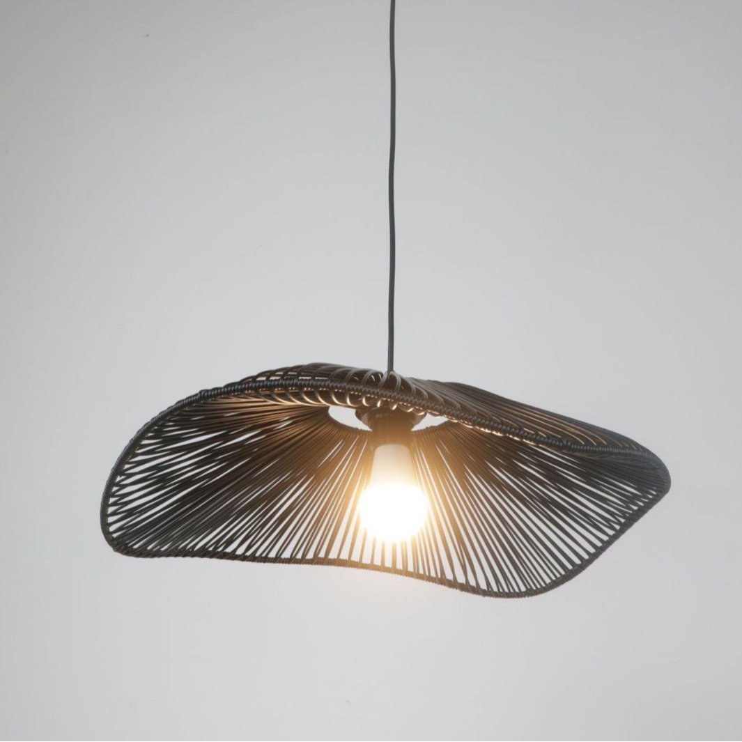 Wooden sheep restaurant chandelier Art straw hat bar lamp Full spectrum eye protection simple Zen retro atmosphere lamp