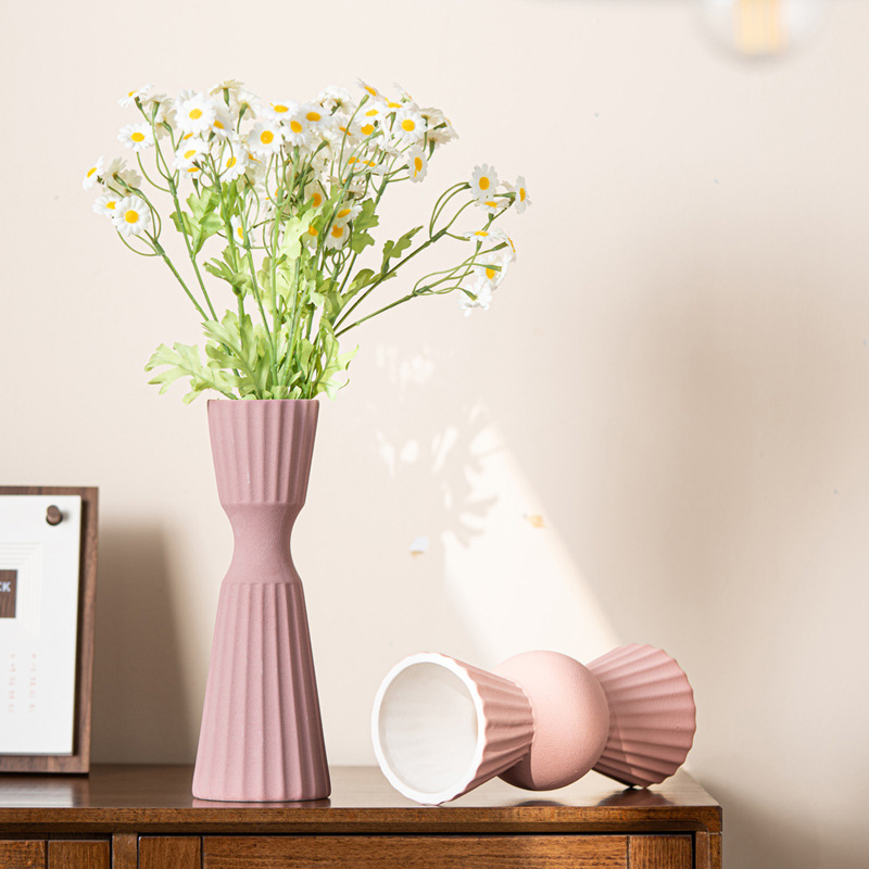 Ceramic modern minimalist style geometric bouquet flower trousers light luxury home decoration