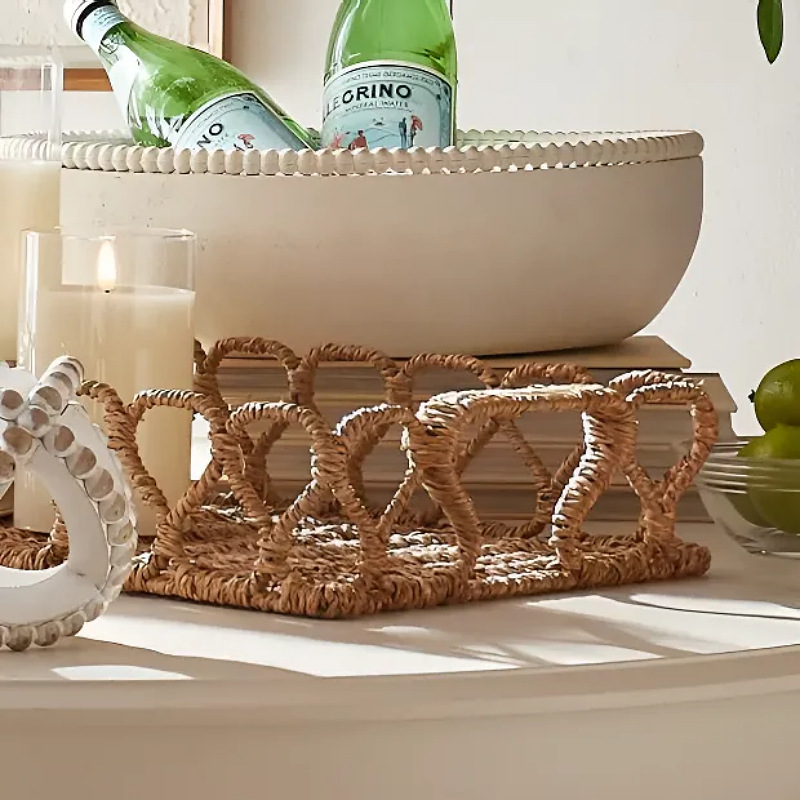 Seaweed storage basket household desktop hand-woven basket bread fruit fruit basket coffee table restaurant decorations