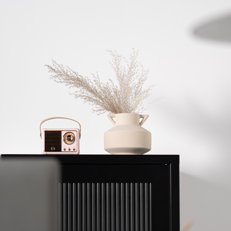 Plain white ceramic small vase high-end home decoration crafts small