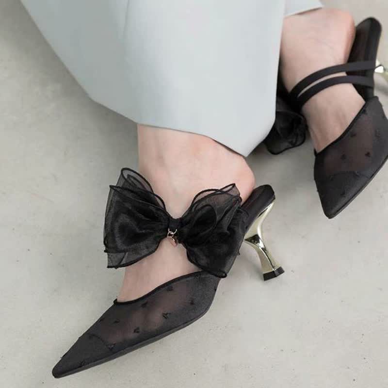 Elegant fashion sandals for women spring and summer sweet bow fairy sandals without tired feet thin heels
